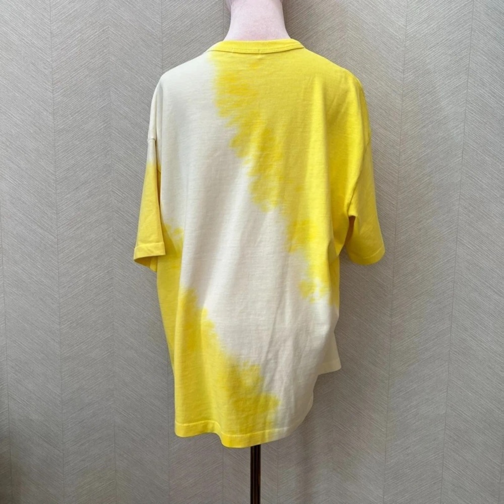 Yellow and White Tie-Dye Crewneck Tee - Picture 2 of 3